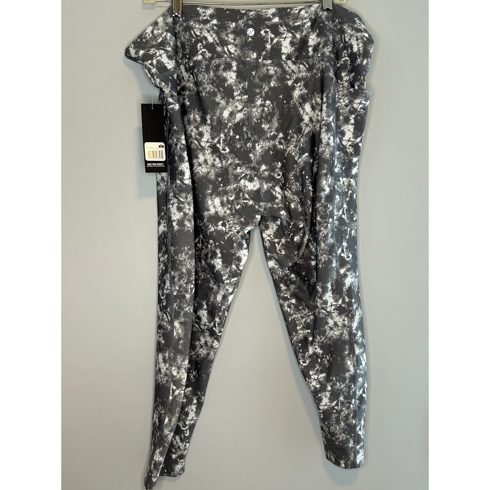Bally Total‎ Fitness Women's Tie Dye Leggings Plus Size 2X Quiet Cloud